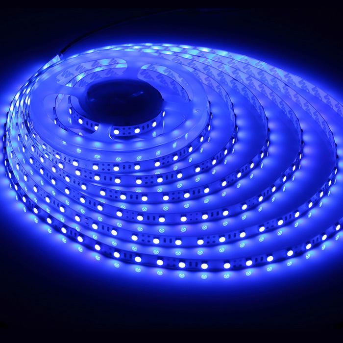 Лента светодиодная- IP20-12V-7.2W/m синий- 5м 30Led/m Лента светодиодная- IP20-12V-7.2W/m синий- 5м 30Led/m